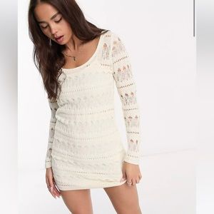 ASOS crochet knit mini dress